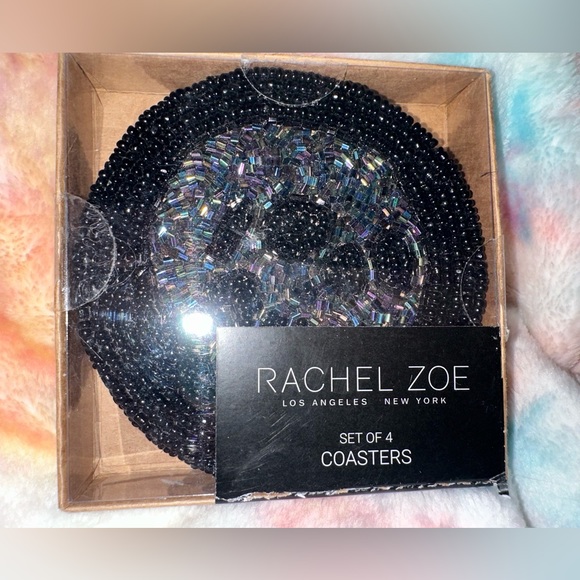 Iridescent Skull Beaded Coasters - set of 4 - Picture 8 of 8